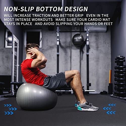 MRO Extra Large Exercise Mat 8'x4.5'/7'x4.5'/6'x4.5'(7mm) - color: Black, size: 7*4.5 FT