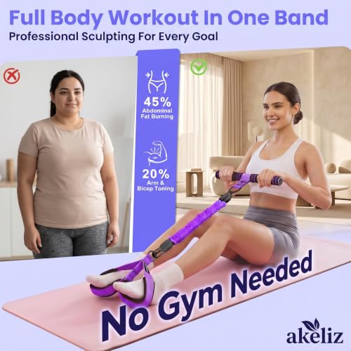 Pedal Resistance Band with Handle, 3 Tube Adjustable Foot Pedal Resistance Bands for Abs, Core, Arm, Leg, Sit Up Exercise Equipment for Women Men, Multifunction Tension Rope Home Workout - color: Purple