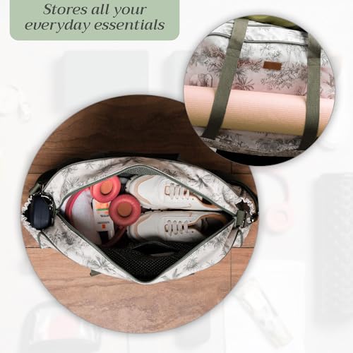 Maison d' Hermine Yoga Mat Duffle Bag Gym Tote Yoga Mat Carry Bag - color: Savana Jouy, style: Yoga Mat Duffle Bag
