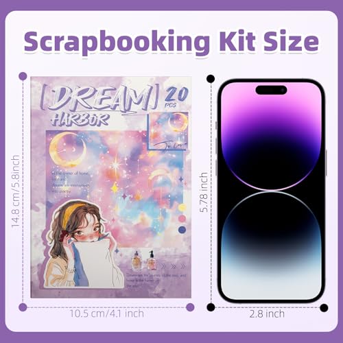 Dreamland Haven Sticker Scrapbooking Supplies for Junk Journal, 20 Sheets PET Stickers - Vintage Journaling Stickers, Ephemera Sticker Book Pre Cut(TZ-009-006) - style: Dreamland Haven