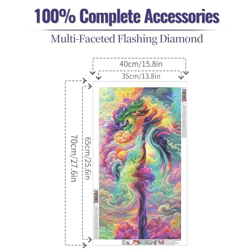JATOK Abstract Large Diamond Painting Kits for Adults (27.6 x 15.7 inch), 5D Diamond Art Full Round Drill DIY Embroidery Pictures Arts Paint by Number Kits for Home Wall Decor - color: Red