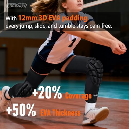 Frelaxy Wrestling Knee Pads, Padded Compression Sleeves for Men Women - size: Small