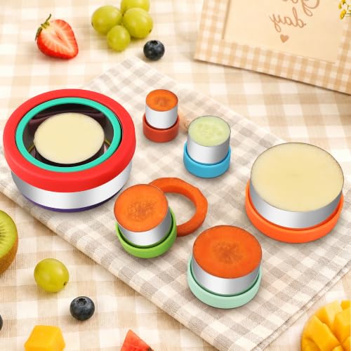 laxizar 10 Pcs Round Cookie Cutters Set Stainless Steel Biscuit Cutter