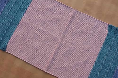 Jaipur art & Rugs Cotton Yoga Mat - Eco-Friendly Hand-Woven Rug - Non Slip & Thick (24”x72”x5mm) for Everyday Fitness at Home - Comfortable Extra-Long - color: Multi 4