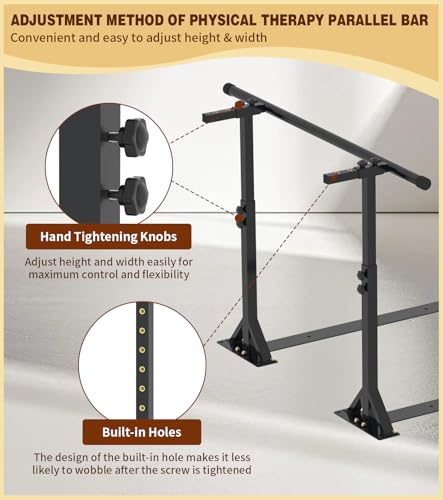 THOOUM Physical Therapy Parallel Bars - Adjustable Height and Width