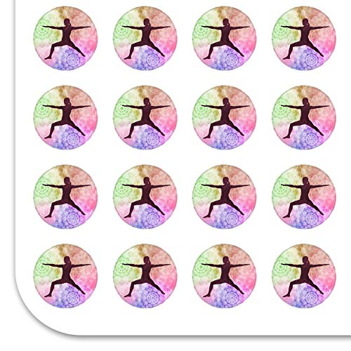 Warrior II 2 Yoga Pose Planner Calendar Scrapbooking Crafting Stickers - color: Opaque, size: 200 0.5" Stickers