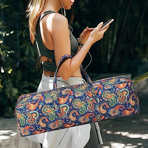 Boulder Bee | Yoga Mat Bag | Large Yoga Mat Carrier with Wet Pocket | Yoga Gifts | Gym Tote Bag for Women - color: Green