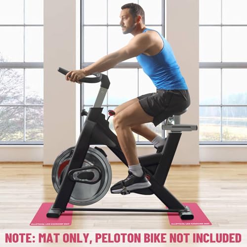 Under Desk Elliptical Mat - Non-Slip Exercise Equipment for Peloton Bike, Small Exercise Mat for Desk Workout Equipment - color: Pink 1 Pc