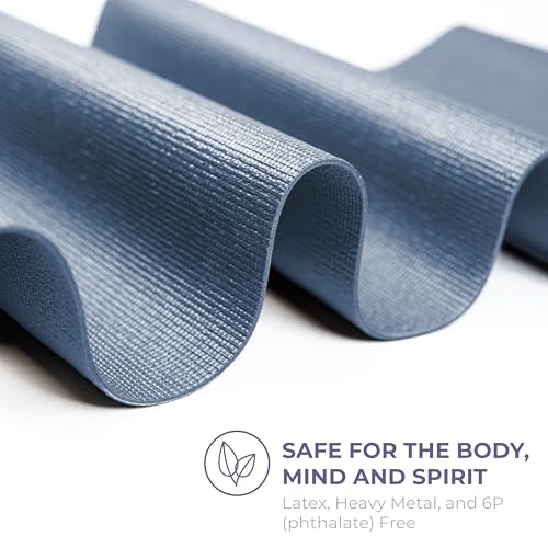 Voyage 5mm Studio Yoga Mats, 10 Pack, 72x24in | Extra Long, Anti-Tear Exercise Mats for Workout, Stretching, Fitness - Non Slip Gym Mats for Home, Schools and Studios - color: Slate