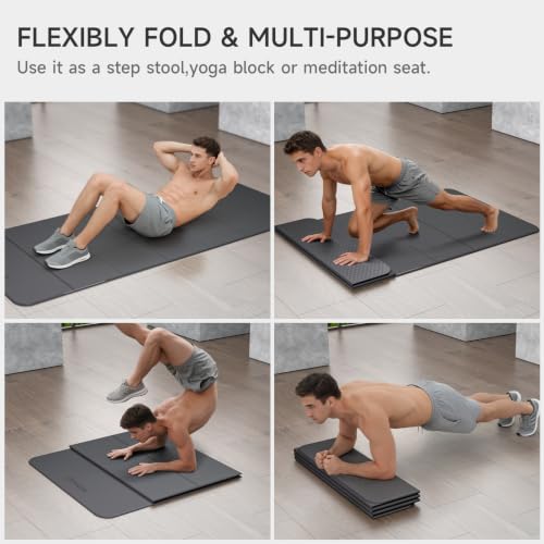 7-Fold Yoga Mat 74"x31" - color: Black