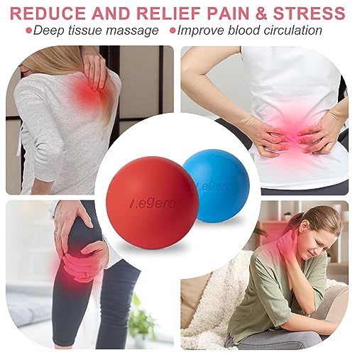 Massage Lacrosse Balls for Myofascial Release (2Pack, Blue and Purple) - color: Blue /Purple