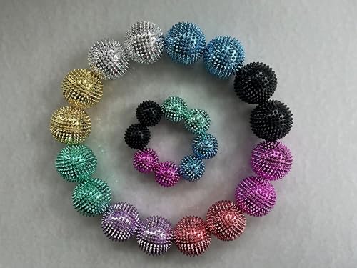 2X Spiky DBT Skill Balls | 1.25 inch | Magnetic Stress Relief Balls | Spiky Massage Balls for Relaxation, Tension Release, Focus & Mobility (Rose Gold) - color: Rose Gold, size: 1.25 Inch