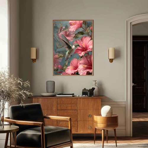 Hummingbird Paint by Number Kits for Adults, Paint by Numbers kit 16x20 in | Painting by Numbers for Adults, Acrylic Oil Painting, DIY Crafts for Adults, Ideal Gifts for Home Wall Decor, Frameless - color: Hummingbird 1