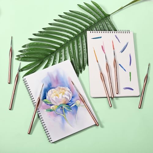 Mr. Pen- Detail Paint Brushes Set, 9 pcs, Rose Gold | Miniature Paint Brushes, Thin Paint Brushes, Model Paint Brushes, Fine Tip Paint Brush, Face Paint Brushes Set - color: Rose Gold