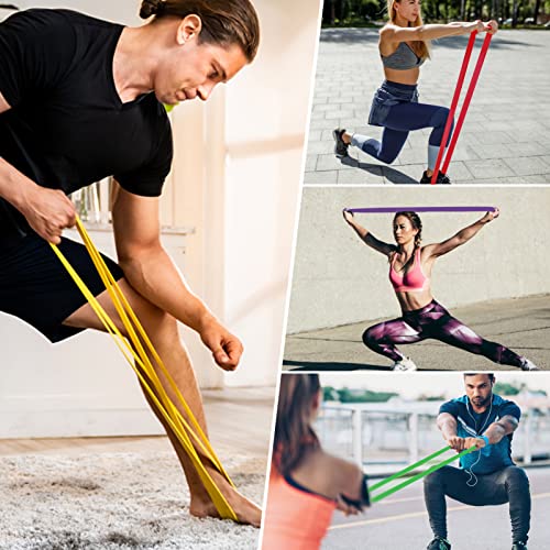 Resistance Bands Set, Pull Up Assist Bands - Stretch Resistance Band - Mobility Band Powerlifting Exercise Bands for Resistance Training, Physical Therapy, Home Workouts - color: Tri-color