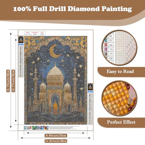 5D Diamond Art Kits for Adults, DIY Diamond Painting Kits for Adults | Dimond Art Paintings Kit, Gem Painting, Full Drill Diamond Dot for Home Wall Decor 12 X 16 Inch - color: CM075