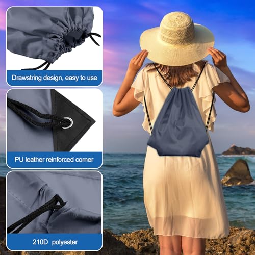 KUUQA 12 Pcs Drawstring Backpack Bags Bulk Gray - color: Gray