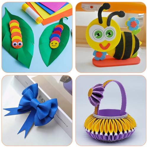18 Sheets EVA Foam Sheets, 9 Colors 5.5 x 8.5 Inch 2mm Craft Foam | 9 Vibrant Colors. Soft EVA Material. Easy Cutting. Flexible DIY Crafting. Multiple Creative Uses. School Project Essential.