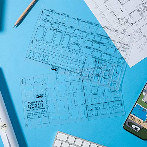 Mr. Pen- Plumbing Template, Architectural Templates, Bathroom Template | Stencils & Fixture Templates - style: 2 pcs
