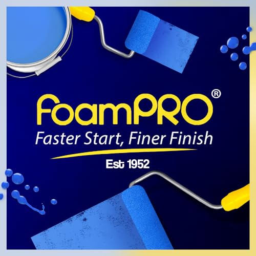 FoamPRO 29 Foam Paint Roller, 9" x 1/4" - Smooth Surface Foam Roller for Doors, Cabinets, & Metal - High Density Foam for Oil & Water-Based Paints - Streak-Free, Lint-Free Results - 1 Piece - size: 9" x 1/4", style: Smooth Finish