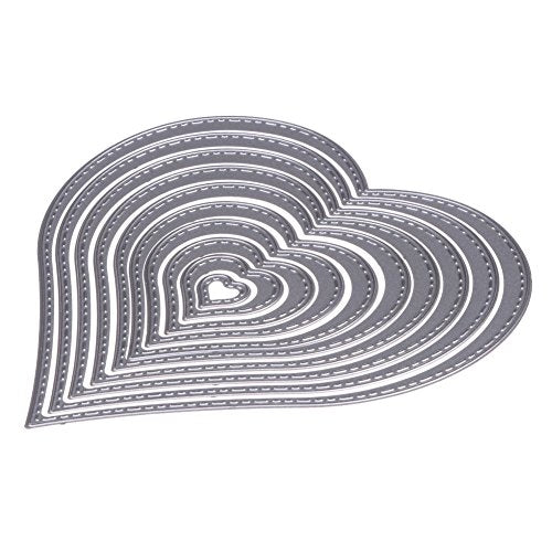 10pcs Heart Cutting Dies Handmade DIY Paper Cards Album Decoration Stencils Template Embossing for Card Scrapbooking Craft (Love Heart) - style: Love Hearts