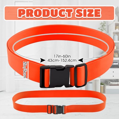 2 Pack Adjustable Mattress Topper Straps, 60 x 2 Inch, Fits Twin & Full | Orange Packing Straps With Secure Buckles, Mattress Moving, Storage And Transport - color: Orange, size: Twin & Full