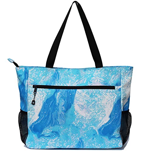 ESVAN LARGE BEACH BAG Water Resistant Lightweight 20 inch Women Oversize Tote Bag for Gym Beach Travel Pool Yoga Nurse - color: U