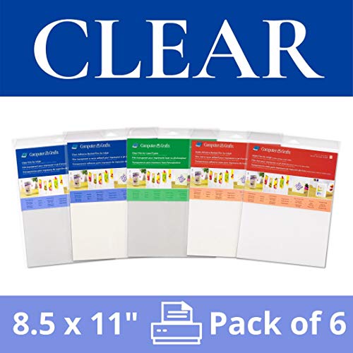 Computer Grafix Inkjet Film, Clear, 8.5 x 11 in, Pack of 6 - color: Clear, size: Pack of 6 (8.5" x 11")