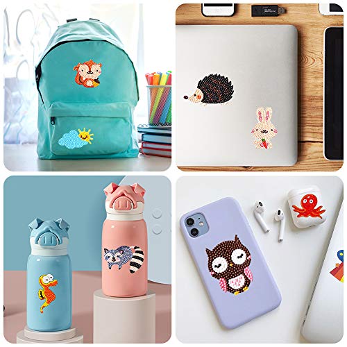 Labeol Diamond Art Kits for Kids Boys and Girls Ages 6-8-10-12 Easy to DIY Creative Diamond Art Sticker Craft by Numbers Kits for Kids and Adult Beginners (Animal) - style: Animal