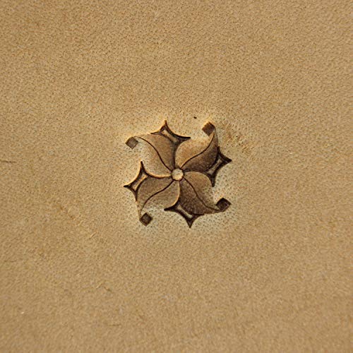 DandS ltd Leather Stamp Tool, Flower, Professional Steel Craft Tool for Leatherworking, Embossing, Carving & Stamping Leather Projects, Belts Wallets & DIY Projects Compatible with Mallet #222 - color: Flower 0.43" X 0.43"
