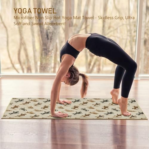 Yoga Mat Towel Cowboy, 73" x 27" - color: Cowboy