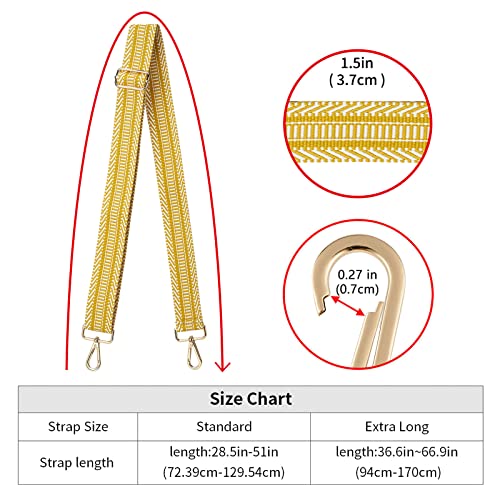 ZOOEASS Wide Shoulder Strap Adjustable Replacement Belt Crossbody Canvas Bag Handbag - color: Wide: 1.4"(3.5cm)color2, size: EXTRA LONG:66.9"(170cm)Wide:1.4"(3.5cm)