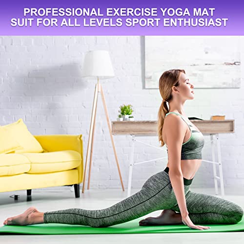 Funtery 3 mm Thin Yoga Mats Bulk, 68 x 24 in - color: Multiple Colors