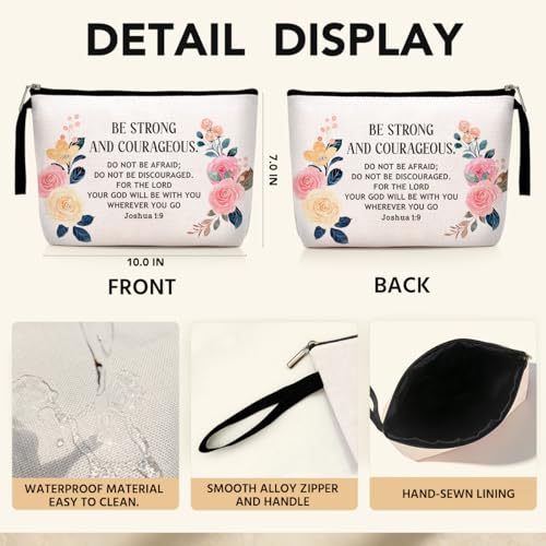 Christian Gifts for Women Makeup Bag Skincare Bag for Daughter in Law Aunt | Positive Religious Gifts Makeup Zipper Pouch Bag Bible Verse Cosmetic Bag Scripture Christmas Birthday Gifts Inspirational - color: Multicolor0654