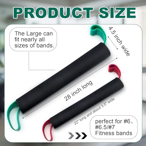 SATINIOR Band Guard Protective Sleeve for Resistance Bands Protective Sleeve Cover Prevents Damage from Sharp Edges Concrete and Sharp Edges - size: Large
