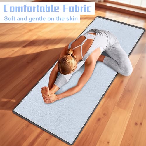 Yoga Towel,Ultra-Absorbent Yoga Mat Towel for Hot Yoga Towel Non Slip,Featuring Ultra-Stylish Prints,Ideal for Workouts,Hot Yoga, Bikram,Pilates Equipment,72 x 27 in,Grey - color: Grey