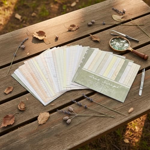 6x6 Scrapbook Paper Pad – 24 Sheets Retro Line Script Pattern Paper for Junk Journal & Card Making – Easy-to-Handle Premium Cardstock for Photo Safe Memory Keeping - color: Retro Paper Pad