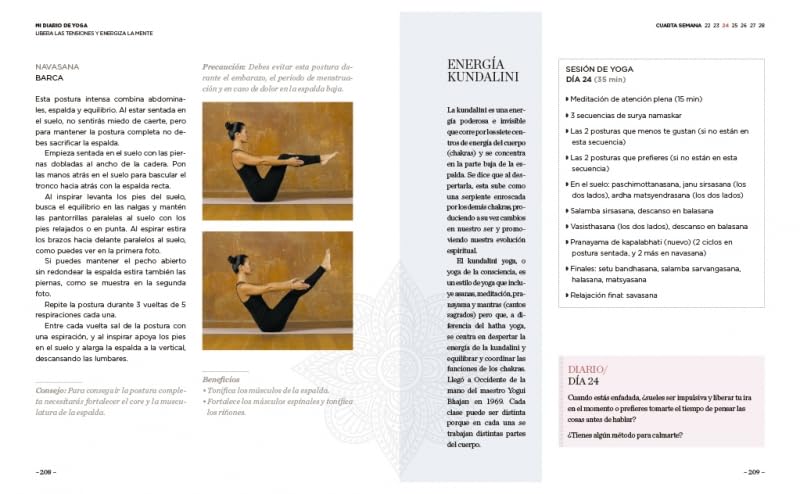 Mi diario de yoga. Cuerpo y mente sanos en 4 semanas (Edición revisada y actualizada / My Yoga Diary (Spanish Edition)