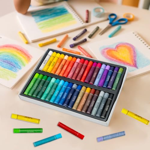 Oil Pastels Set, Soft Round Oil Pastel Sticks for Artists & Adult Beginners, Drawing, Sketching & Blending (36 Colors) - color: 36 Colors