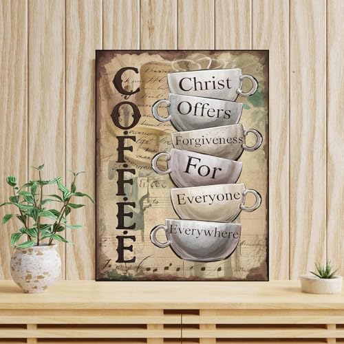mrpwnle Coffee Diamond Art Kits for Adults Christian Diamond Painting Kits | Coffee Diamond Art Painting Kits for Beginners, 5D Full Round Drill Gem Art, Diamond Dots Crafts Kit Home Decor 12X16 Inch - color: Coffee, size: 11.8x15.7in(30x40cm)