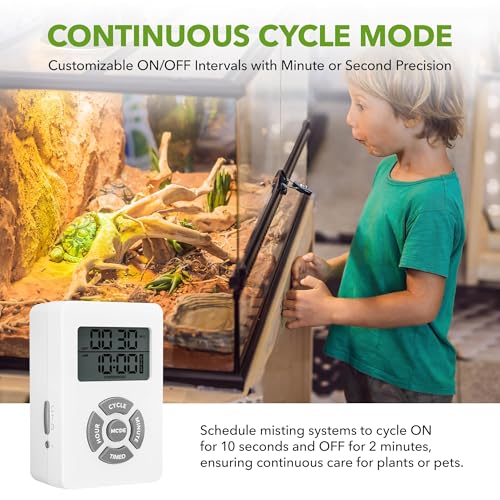 BN-LINK Digital Outlet Timer with Interval Repeat Cycle Indoor,24 Hour Programmable Outlet Timers for Electrical Outlet, Energy Saving 3 Prong Plug-in Outlet with Countdown On/Off,125V/15A/1875W - color: 24 Hour, Single Outlet, 1-pack