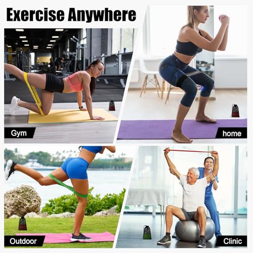 Latex Mini Loop Resistance Bands for Working Out Legs, 6 cm Wide Version | Elastic Stretch Bands For Exercise Loop Bands, Rubber Exercise Bands For Physical Therapy And Rehab