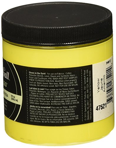 Speedball 047521 Night Glo Screen Printing Ink, 8 fl. oz., Yellow - color: Yellow