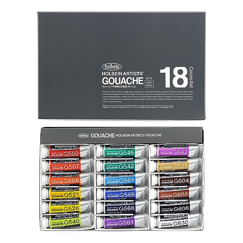 Holbein Artists' Gouache G713 - Set of 18 15ml