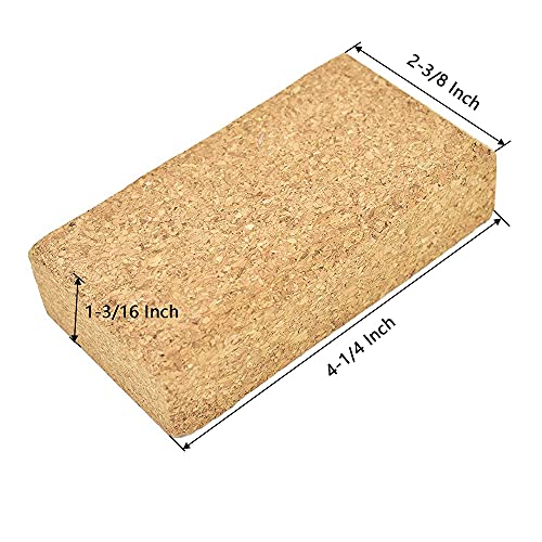 Cork Sanding Blocks 4-1/4"x 2-3/8" x 1-3/16" Hand Sanding Tool for sandpaper - 3pcs