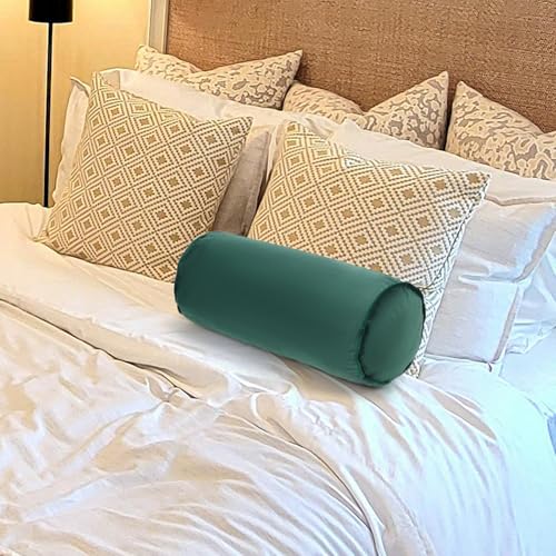 Neck Roll Pillow - color: Dark Green (Vetlet)