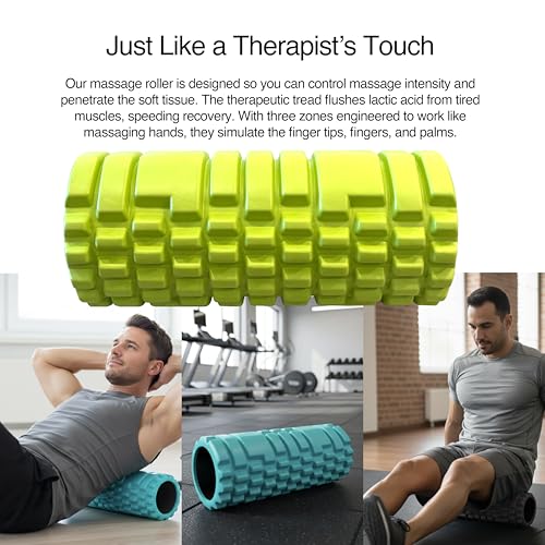 321 STRONG 5-in-1 Massage Set, Complete Mobility Kit for Workout Recovery - color: Bright Lime