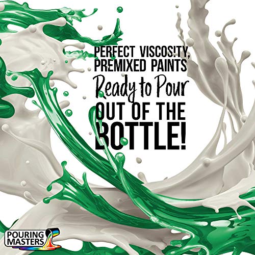 Pouring Masters Shamrock Green Ready to Pour Acrylic Pouring Paint - Premium 32-Ounce Pre-Mixed Fluid Acrylic Paint - Fluid Art Supplies for Canvas, Wood, Paper, Tile & Rocks