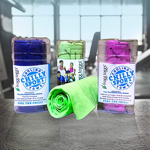 FROGG TOGGS Chilly Sport Cooling Neck Wrap & Head Band - color: HiVis Green