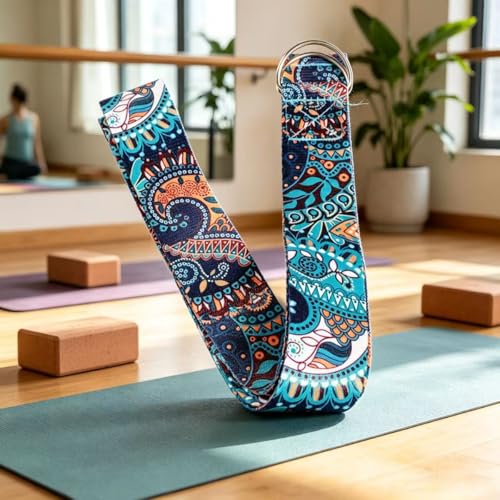 Colorful Yoga Stretching Strap,Adjustable Carrier Resistance Bands for Fitness and Flexibility Training
